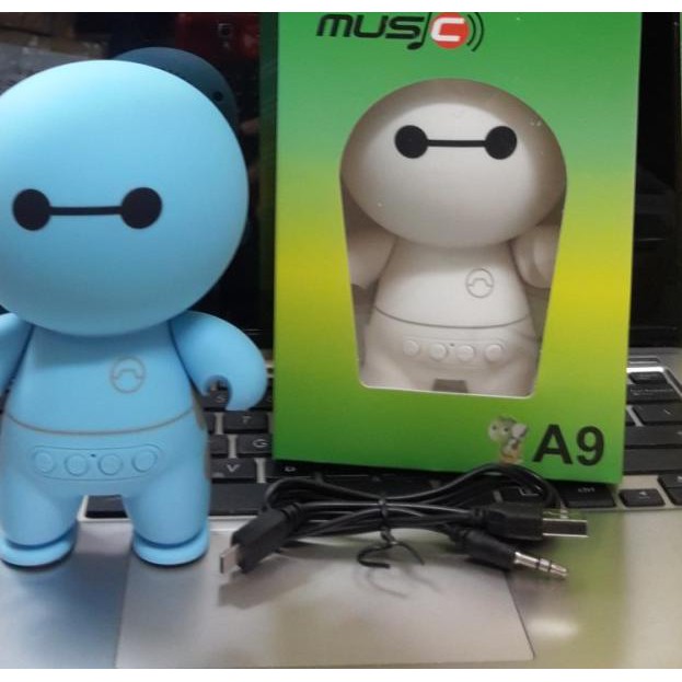 Loa Bluetooth Baymax A9 Hình Búp Bê Có Thể Xoay Được Thẻ