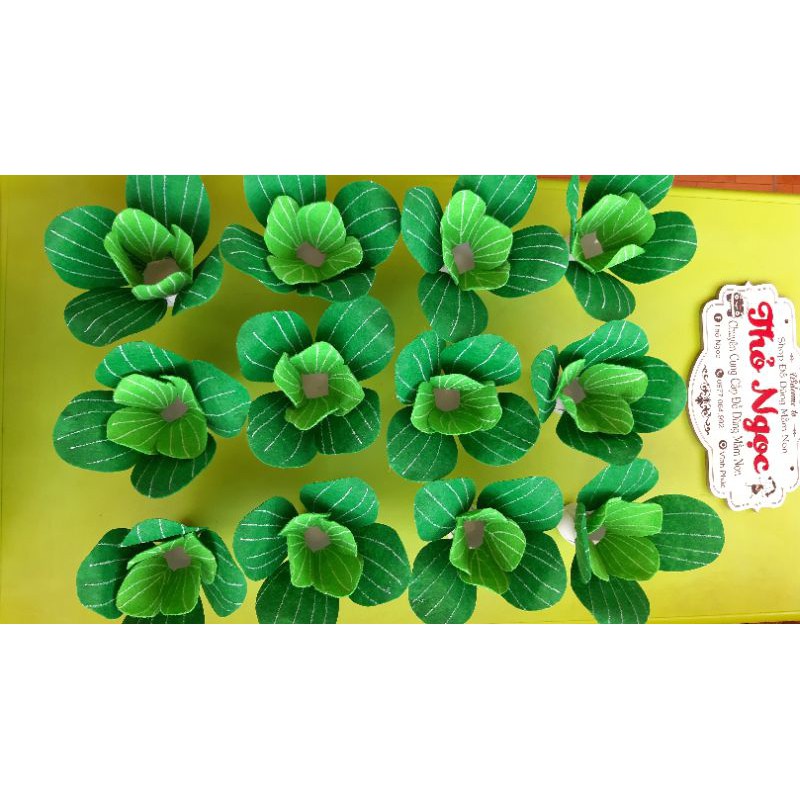 Rau cải chíp- Đồ dùng mầm non đồ chơi vải nỉ- Đồ dùng mầm non