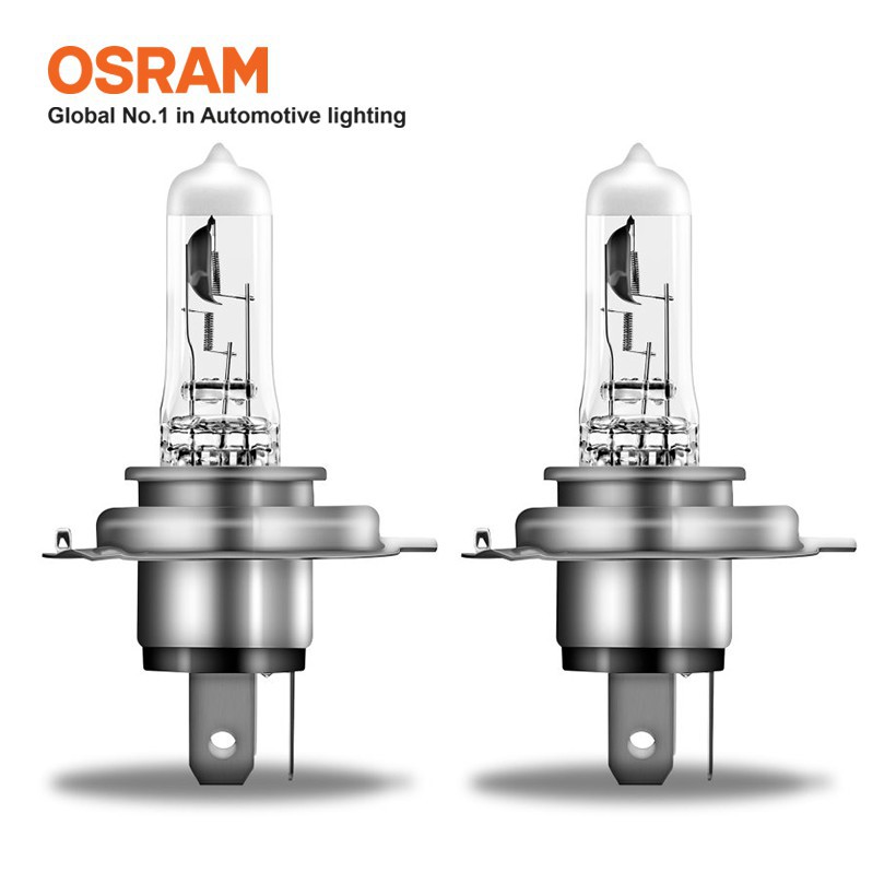 Combo 2 Bóng đèn halogen tăng sáng 100% OSRAM NIGHT BREAKER SILVER H4 12v 60/55w - Nhập Khẩu Chính Hãng