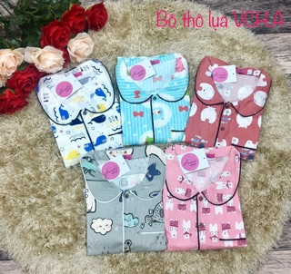 Bộ thô lụa, bộ đồ mặc nhà chất thô tay dài quần dài