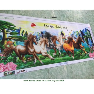 Tranh đính đá mã đáo thành công DF054 (KT: 188 x 75 cm)