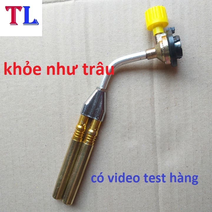 Đèn khò Gas Đôi ❤️FREESHIP❤️ Lắp Bình Gas Mini Tiện Lợi - Khò ga 2 lòng -  Đèn khò ga mini