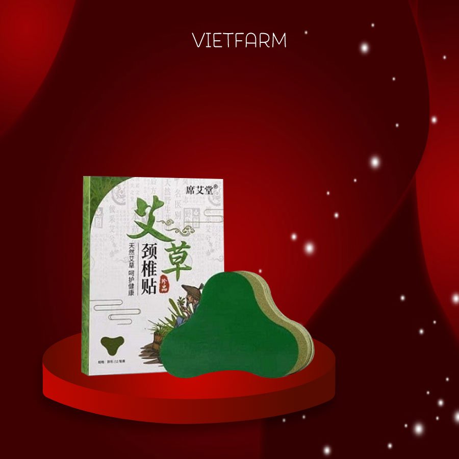 Miếng Dán Ngải Cứu 💖 HỘP 12 MIẾNG 💖 Miếng Dán Ngải Cứu Vai Gáy Giảm Đau Cổ Vai Gáy, Thải Độc - Vietfarm