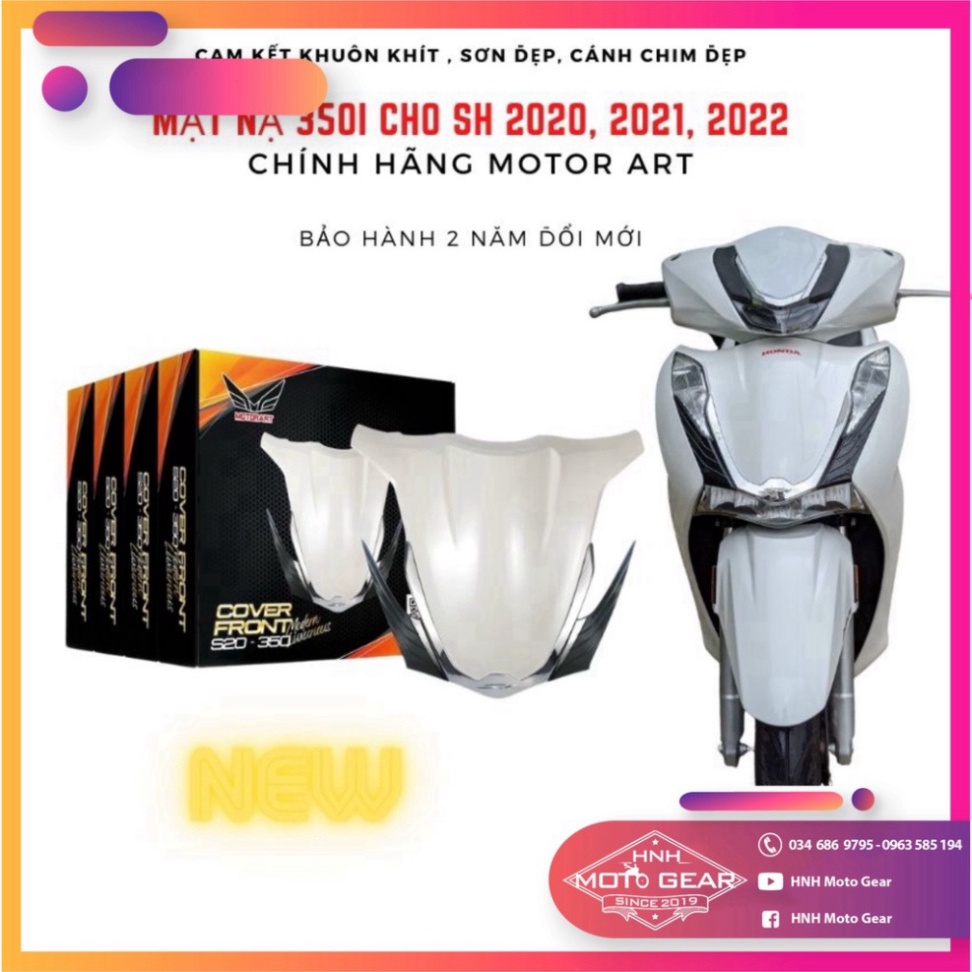 [Sh 2020_Sh 2021_Sh 2022] Mặt Nạ Sh 350i Lắp Cho SH Từ 2020 Đên 2022 MotoArt Chính Hãng Ảnh thật Sp