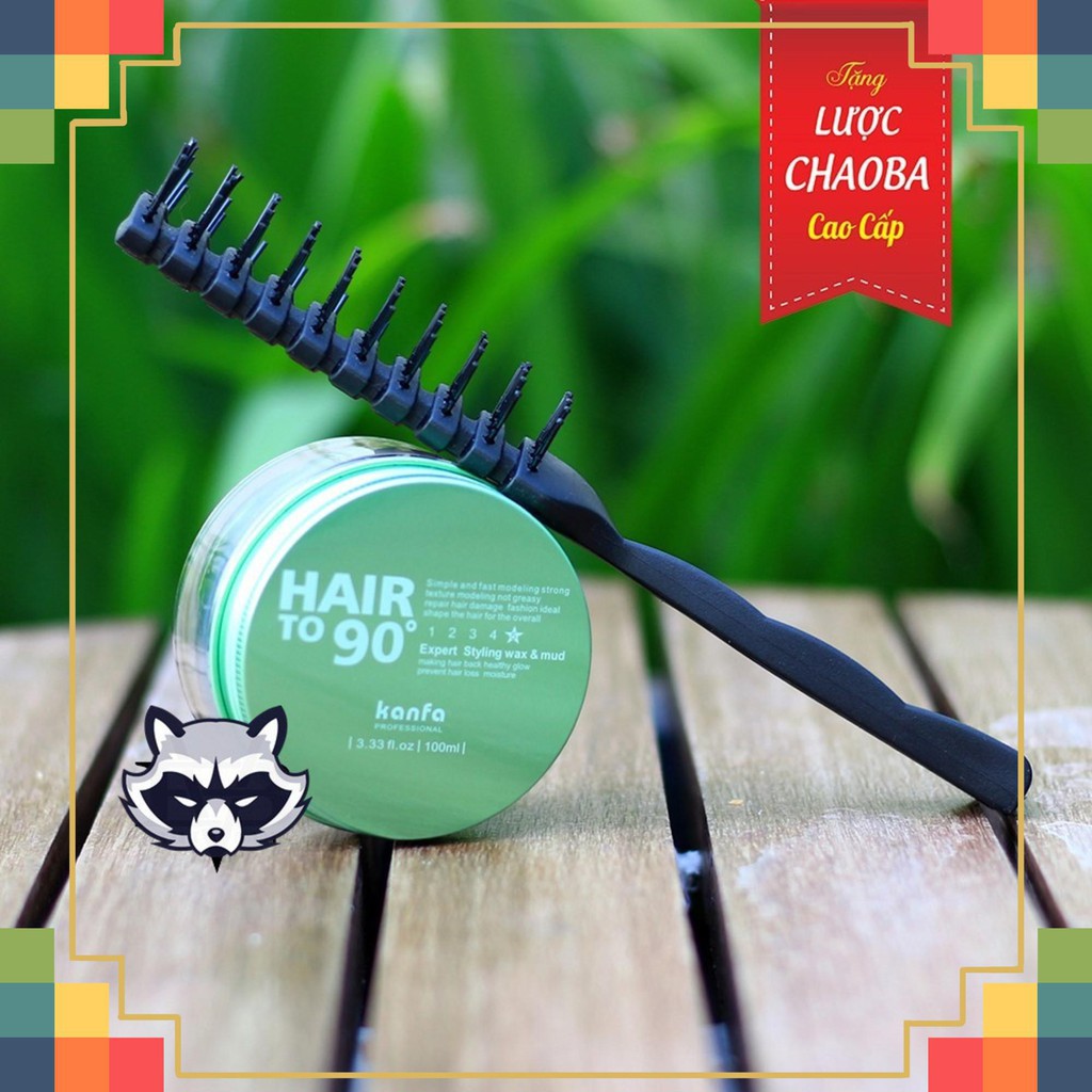 Sáp vuốt tóc Hair To 90 Xanh Kanfa 100ml + Tặng lược tạo kiểu Chaoba cao cấp