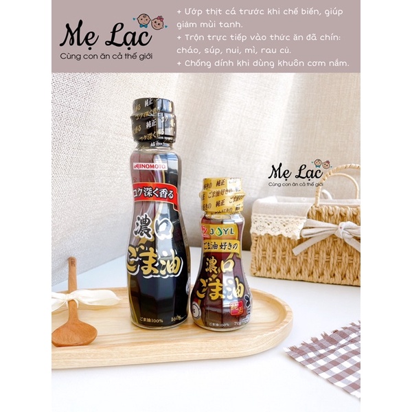 Dầu mè và dầu oliu Ajinomoto cho bé ăn dặm từ 7 tháng tuổi
