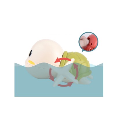 Đồ Chơi Rùa Con Mini Thả Hồ Bơi Cho Bé Chạy Dây Cót, Nhựa ABS An Toàn Cho Bé