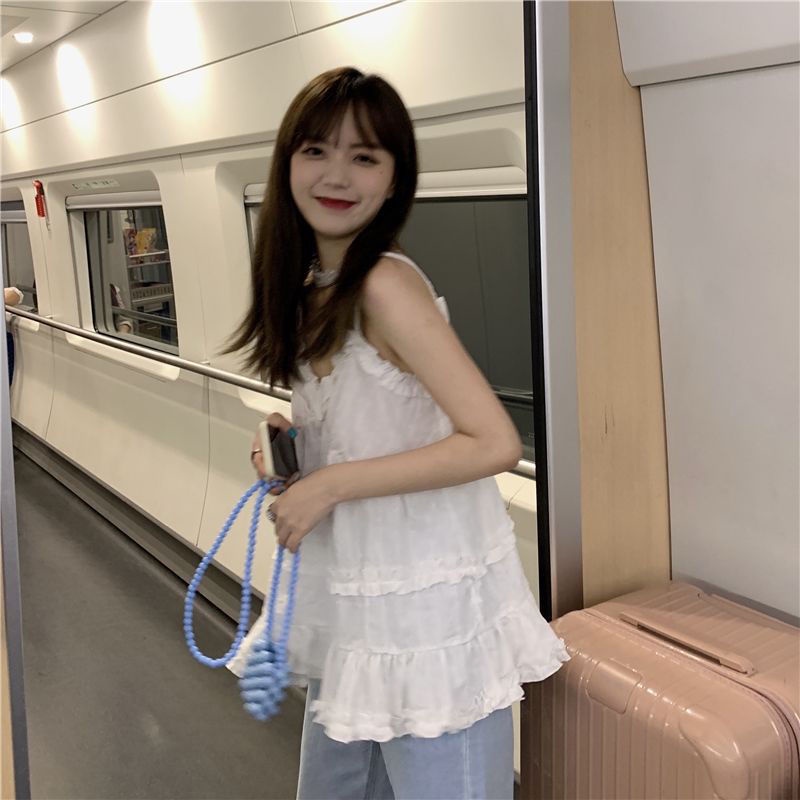 Áo sơ mi hai dây thời trang mùa hè dành cho nữ 2021