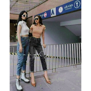 Áo thun croptop cổ bẻ