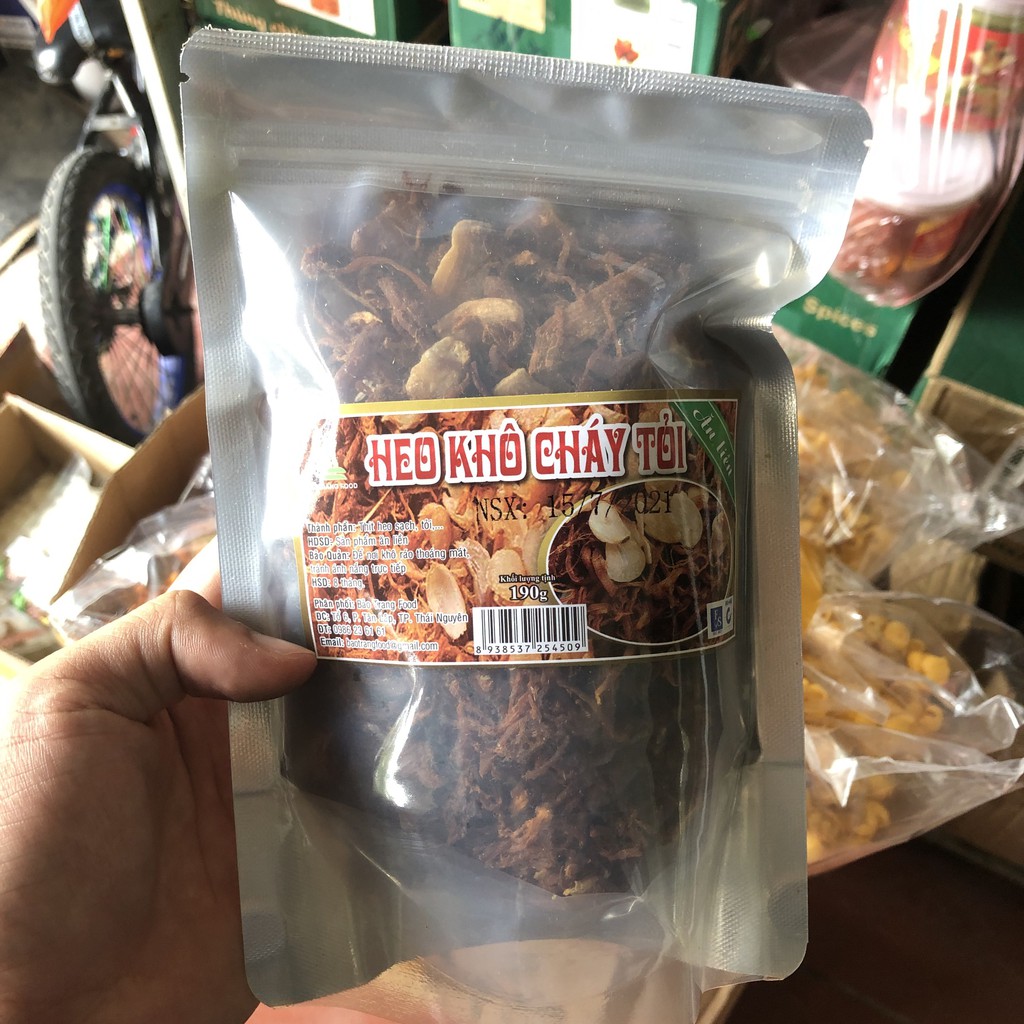 Khô heo cháy tỏi xé sợi loại ngon 190g IMINT FOOD Đồ Ăn Vặt | BigBuy360 - bigbuy360.vn