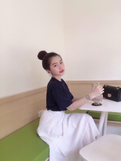 Set Đồ Basic gồm áo Daisyy Tee Và chân váy trắng ceci Skirt ( có tách lẻ )