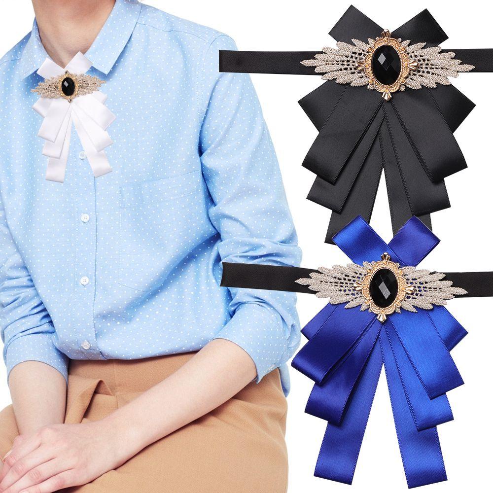 EUTUS Nơ Cài Cổ Áo Cỡ Lớn Thời Trang Xinh Xắn