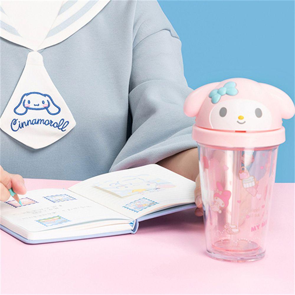Bình Nước Nhựa Chống Rò Rỉ Họa Tiết Hoạt Hình My Melody Cinnamoroll Dễ Thương Cho Bé