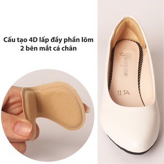 Miếng lót giày bảo vệ sau gót  4D, có keo dán tiện dụng giúp không rớt gót khi mang giày - lót giày giá sỉ - PK54