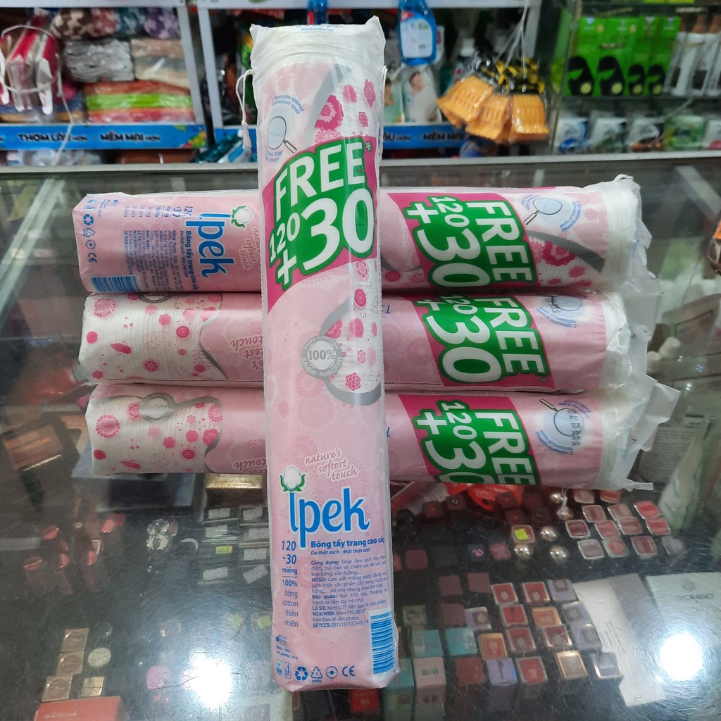 Bông tẩy trang IPEK 150 Miếng
