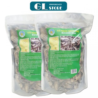 Combo 2 túi củ ngưu bàng, củ ngưu bàng khô Việt Nam túi 500gr