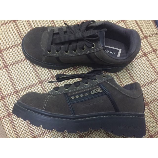 Giày da lộn skechers siêu xịn