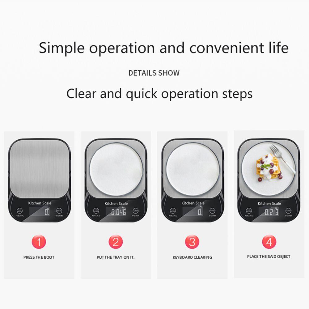 Cân Điện Tử Bằng Thép Không Gỉ Tiện Dụng Cho Nhà Bếp