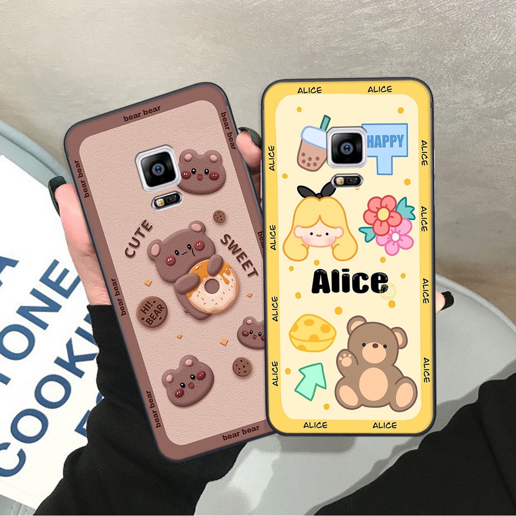 Ốp lưng Samsung Galaxy NOTE 4 in hình Gấu nâu - hồng, Gấu Be@rick  cực CUTE, DỄ THƯƠNG