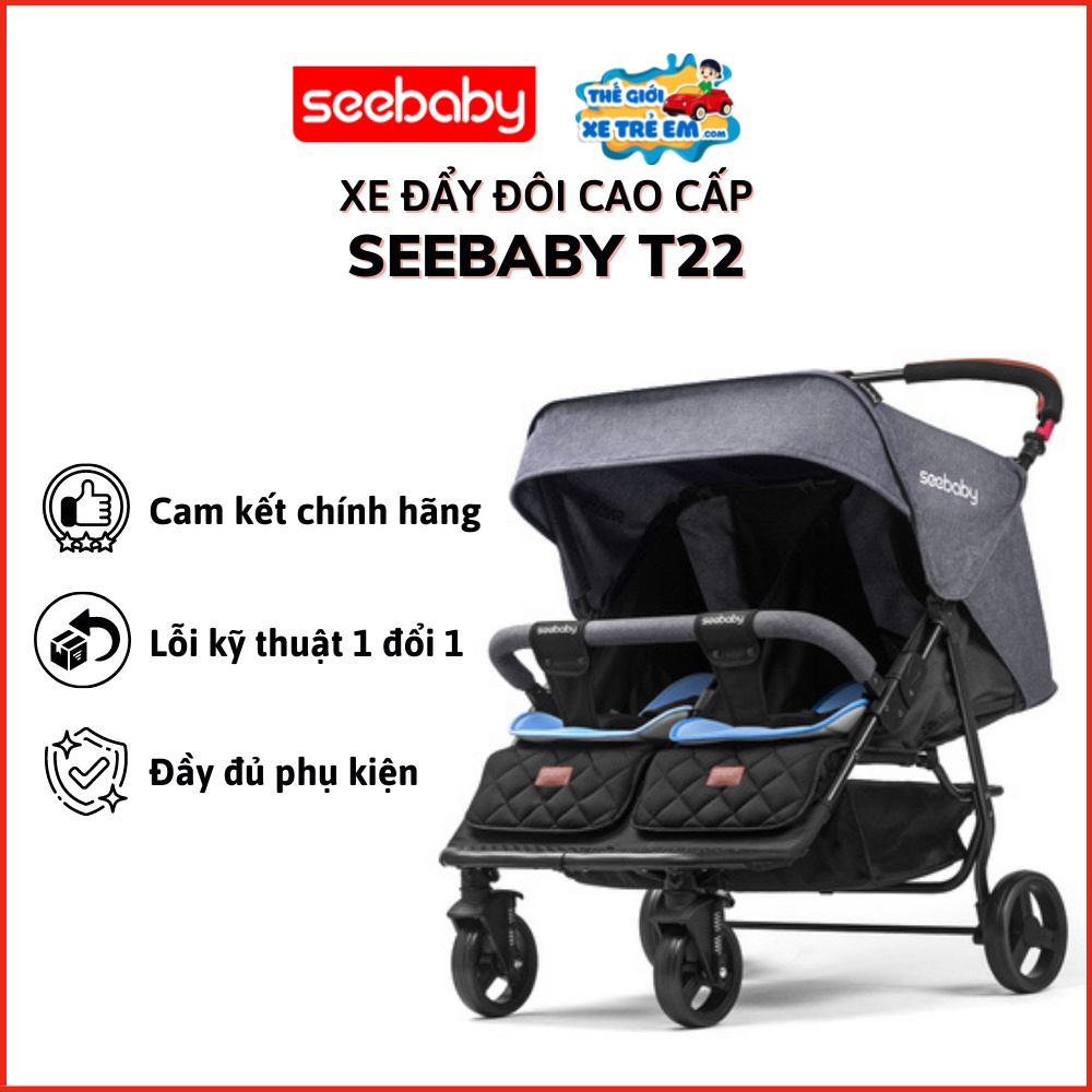 Xe đẩy đôi cho bé Seebaby T22