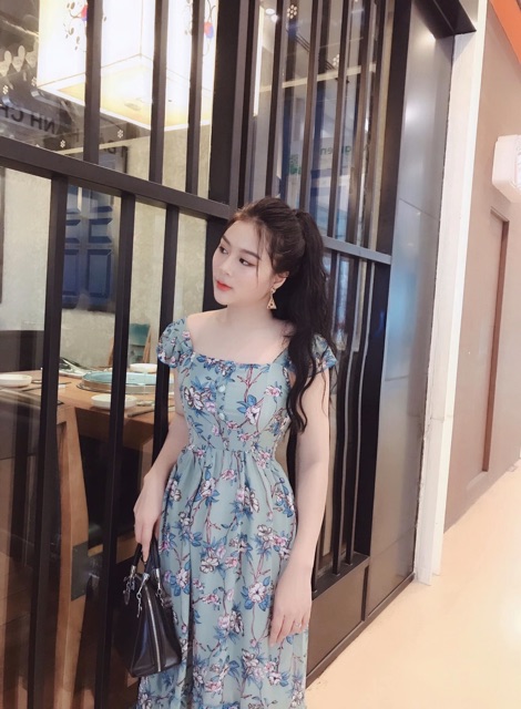 VÁY VOAN LỤA HOA ĐUÔI CÁ DÁNG MAXY ( ảnh tự chụp- có video quay) | BigBuy360 - bigbuy360.vn