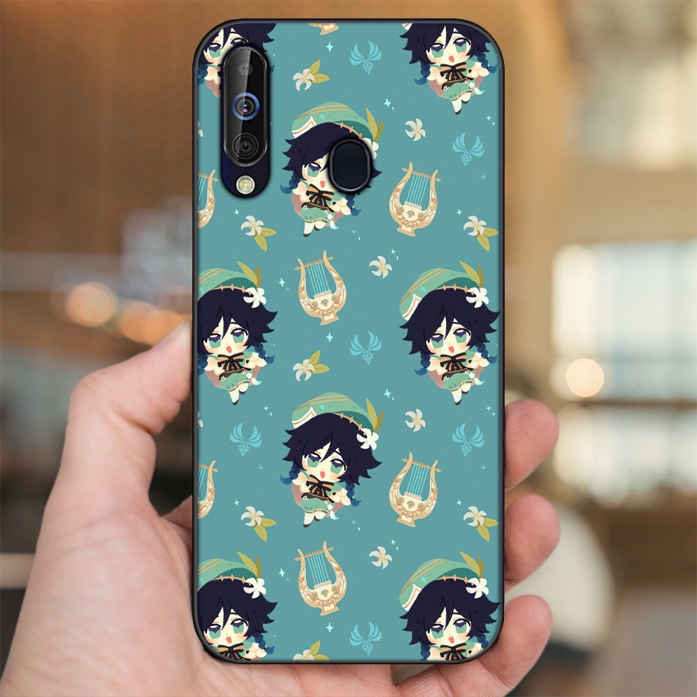 Ốp lưng Samsung A8s, A60, M30 viền đen in hình Venti Genshin Impact