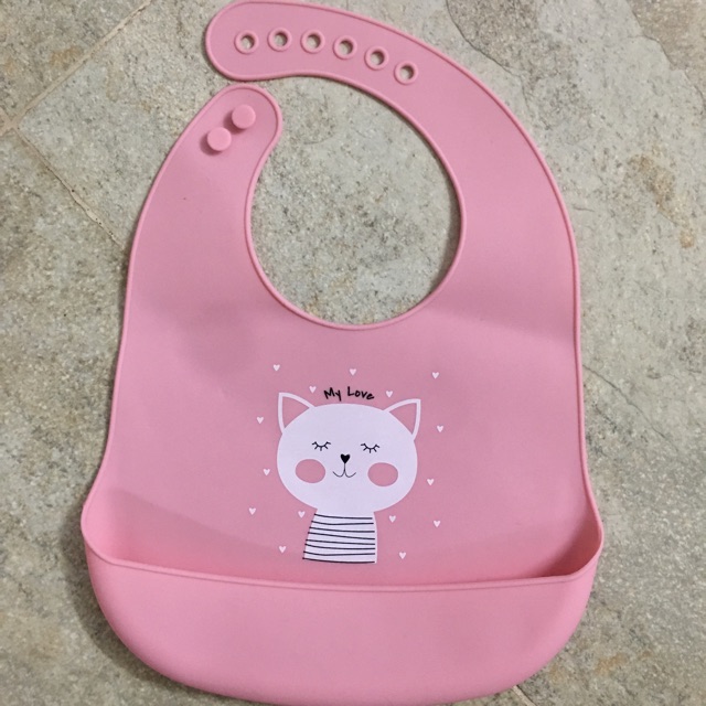 Yếm máng silicon siêu mềm cao cấp có máng hứng cho bé yêu