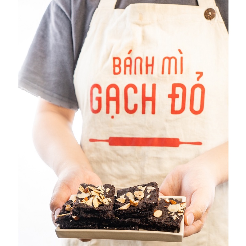 Brownie Crackers Hạnh Nhân Thương Hiệu Gạch Đỏ 250gr Không Đường Phù Hợp Ăn Kiêng Healthy