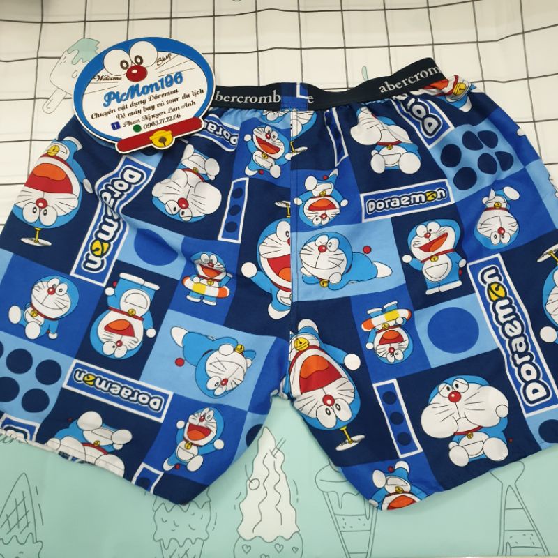Quần Ngủ/ Quần Đi Biển Hoạt Hình Doraemon Freesize Dưới 70Kg