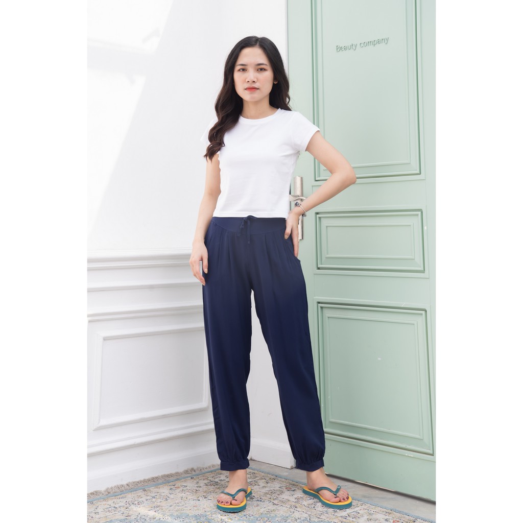 Quần Alibaba nữ lanh màu trơn VT Q07.2001 - Mặc thoải mái, thoáng mát | BigBuy360 - bigbuy360.vn