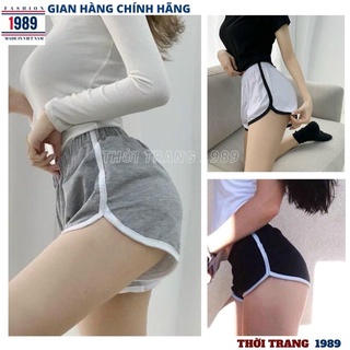 Quần short nữ thể thao viền trắng 3 mầu katun cực xinh sang chảnh tập gym cũng rất phù hợp ulzzang chất co giãn -PHƯ1989