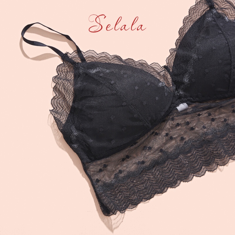 Áo 2 Dây Selala Phối Ren Cao Cấp Có Sẵn Mút Sexy Quyến Rũ 2D19