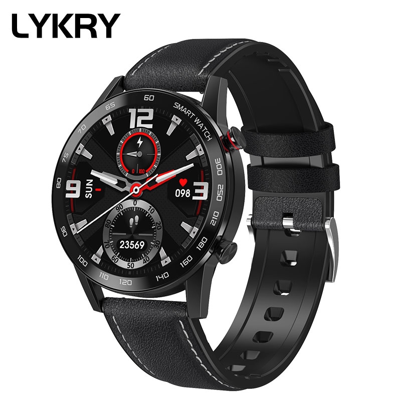 Lykry Smart Watch  DT95 Bluetooth Call ECG Heart Rate  IP68 Waterproof Message 1.3 Inch