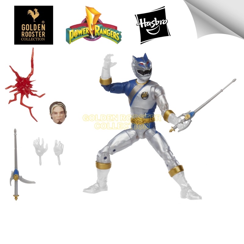 Mô hình Gao Silver Hasbro Power Rangers Lightning Collection Wild Force Lunar Wolf Ranger Figure