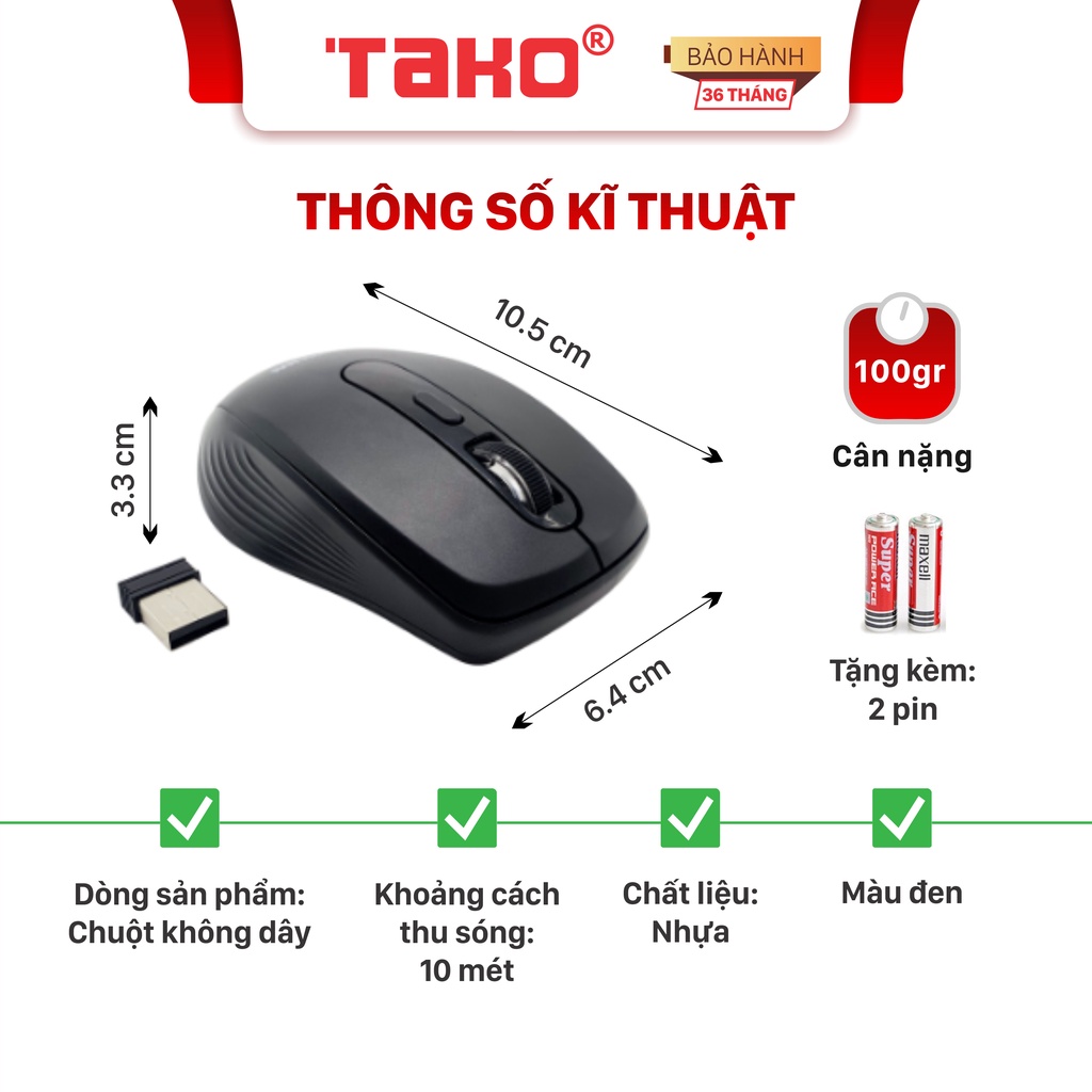 Chuột máy tính không dây mini Mitsumi W-5656 . Chính hãng, BH 36 tháng