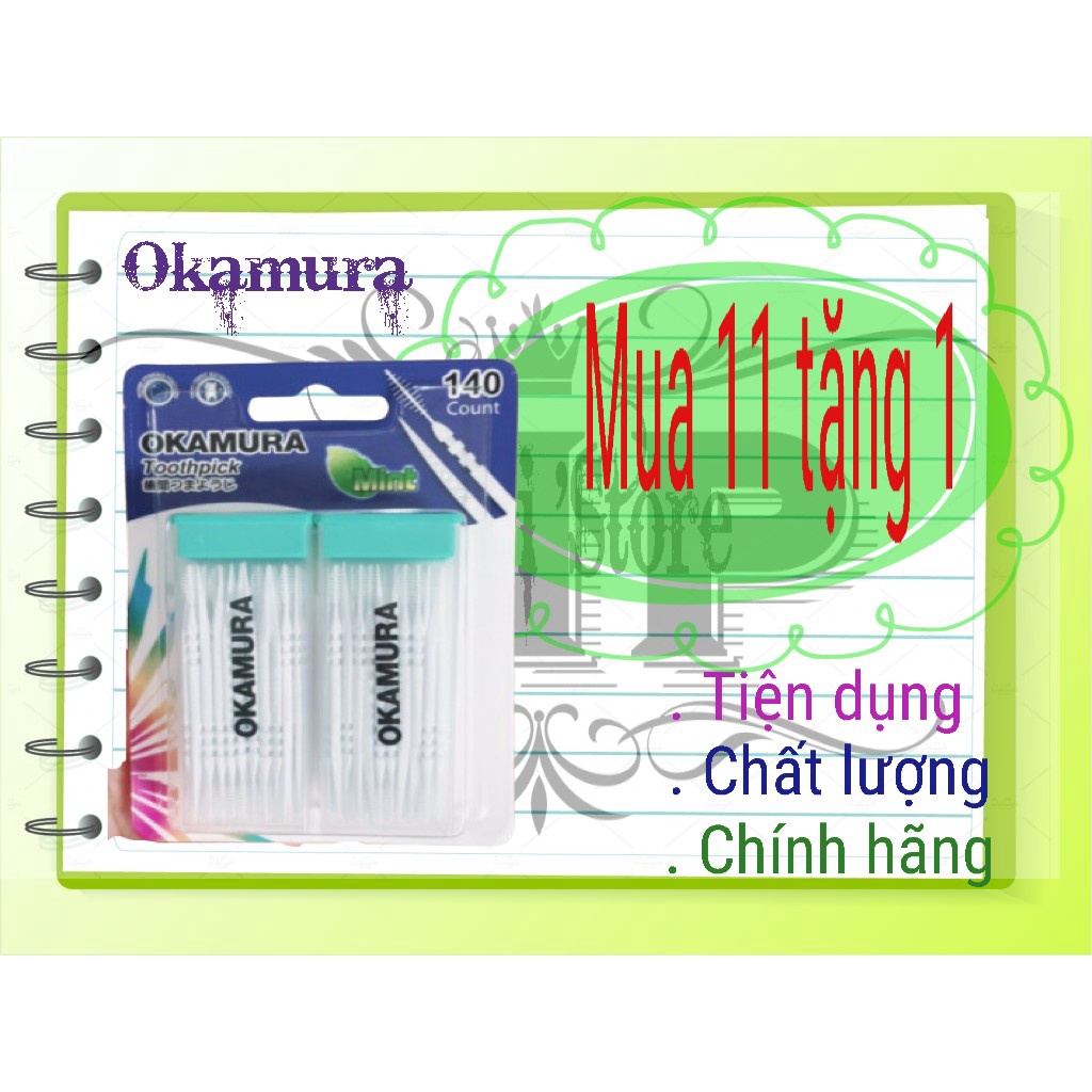 (MUA 11 TẶNG 1) COMBO 12 VĨ TĂM NHỰA 140 CÂY OKAMURA CHẤT LƯỢNG NHẬT BẢN.