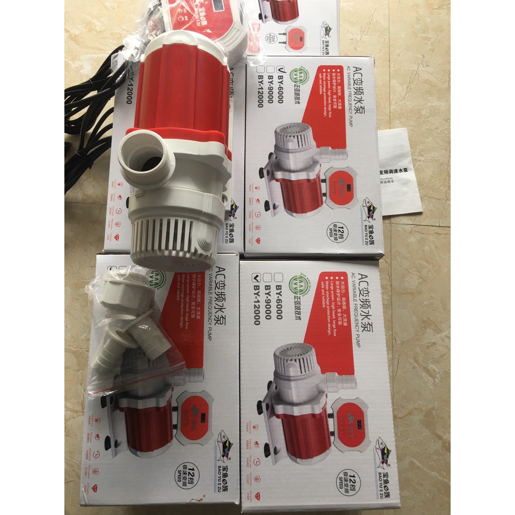 Máy bơm bể cá cảnh,hồ KOI BAOYU-BY 2000-4000-6000-9000-12000,có bảng điều khiển chế độ,siêu tiết kiệm điện.
