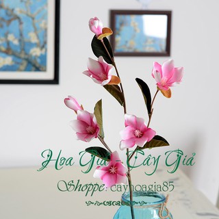 Hoa giả - hoa Mộc Lan lụa 75cm