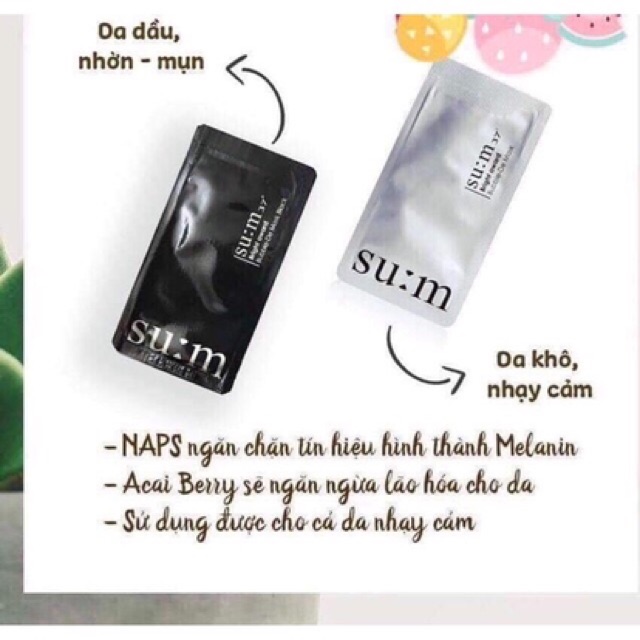 [RẺ VÔ ĐỊCH] MẶT NẠ THẢI ĐỘC SUM HÀN QUỐC NẠ THẢI ĐỘC SU:M - Mask Sủi Bọt Hút Chì