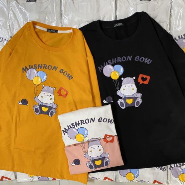 [S03][HÌNH THẬT] Áo thun nữ nam unisex căp đôi áo phông nữ tay lỡ Bò Mushron Cow hàng chuẩn shop siêu chất-BT137 | BigBuy360 - bigbuy360.vn