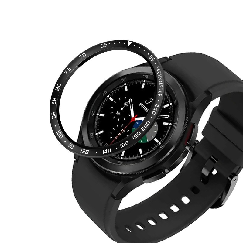 Viền Thép Bezel Samsung Galaxy Watch 4 Classic 42mm 46mm viền thép khắc chìm, tặng cường lực SWASTORE