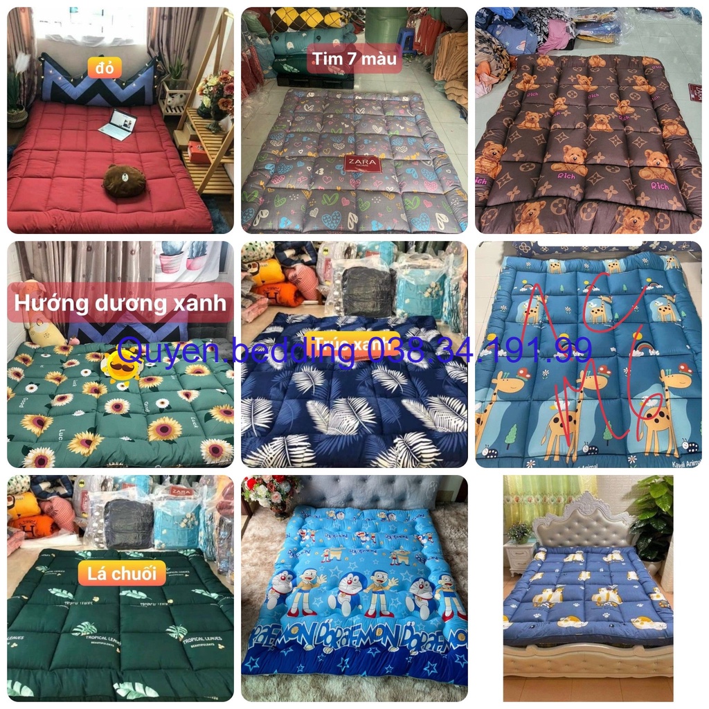 Đệm Topper Xuất Nhật Cao Cấp Nệm Topper Chất Liệu Cotton Polly Dày Dặn Êm Ái Bảo Vệ Vai Gáy Cột Sống Gấp Gọn Tiện Nghi