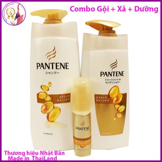 Bộ dầu gội xả serum phục hồi tóc hư tổn pantene nhật