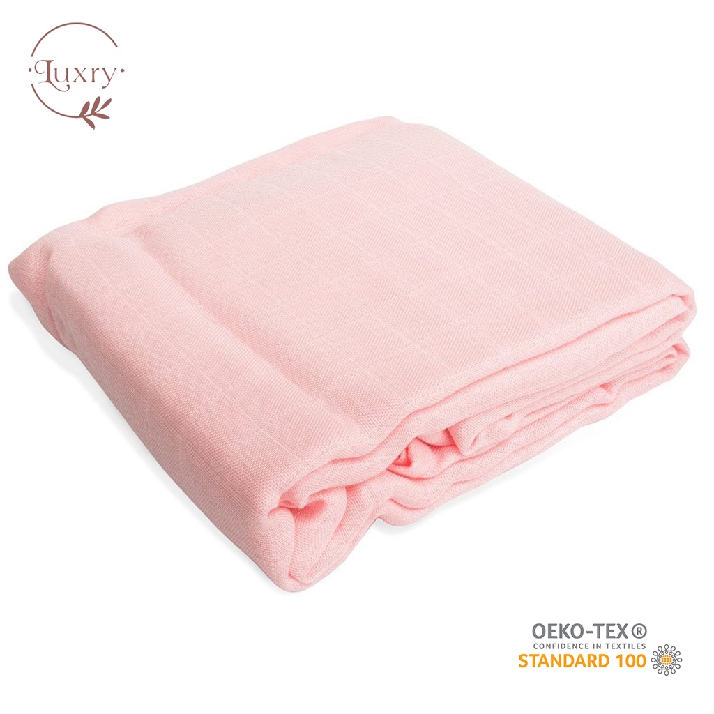 [Phụ kiện cho bé] Khăn đa năng cho bé 125x125cm chất vải sợi tre kháng khuẩn mềm mịn Luxry