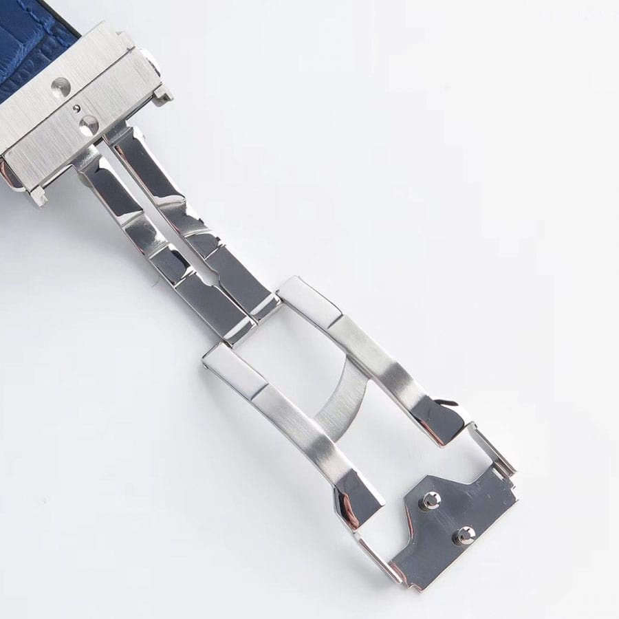 Đồng hồ Hublot Nam đính đá kép 2 vành đá máy cơ automatic mặt đen vỏ trắng 42mm dây da, dây cao su | BigBuy360 - bigbuy360.vn