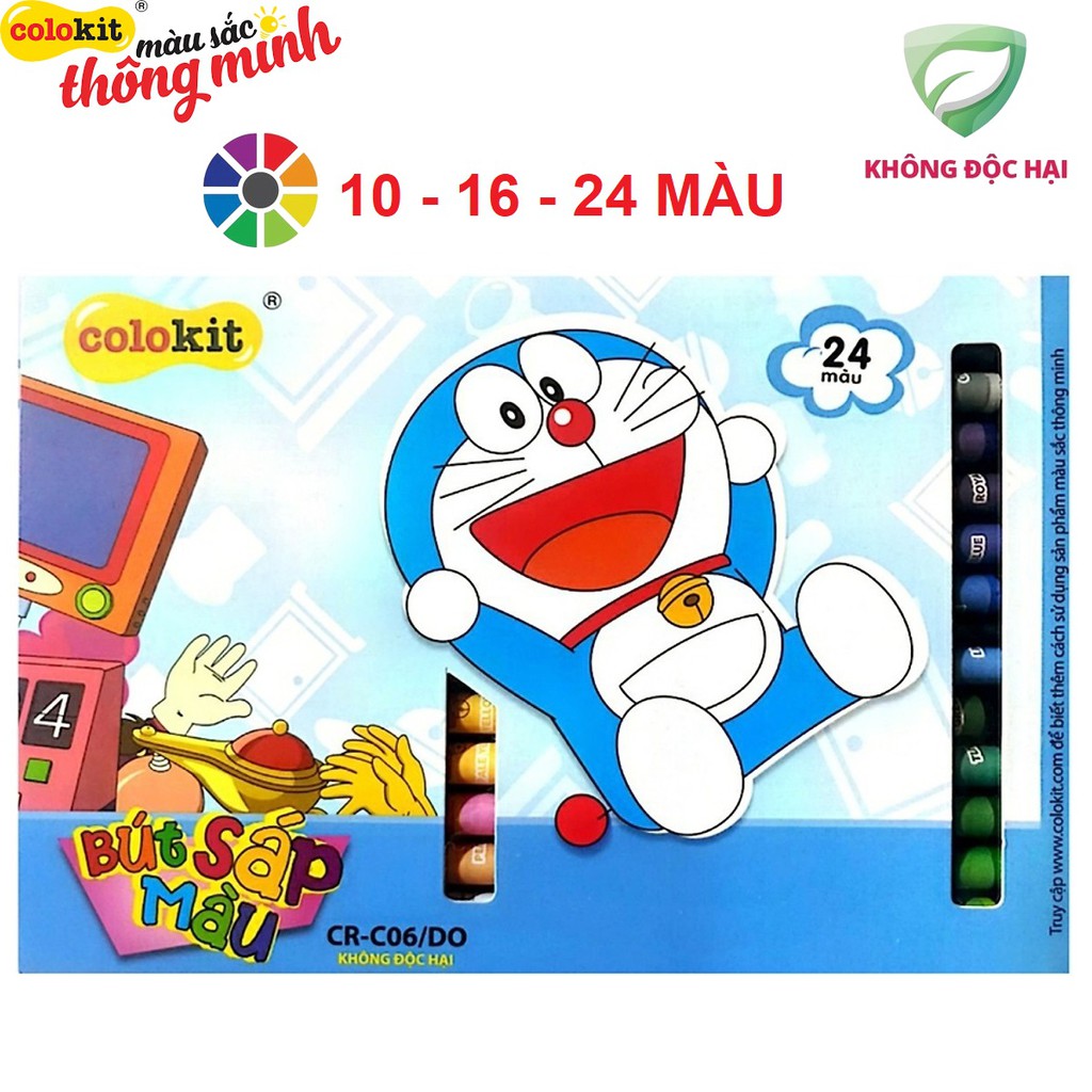 Hộp Bút Sáp Màu Doraemon Colokit