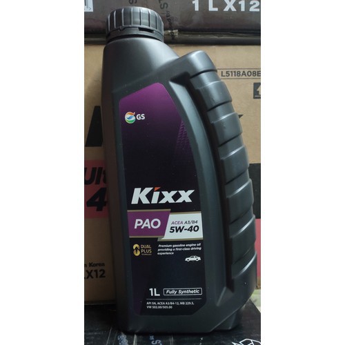 [ NEW ] Nhớt xe đua cao cấp tổng hợp 100% Kixx PAO A3/B4 5w40 [ 1L ]