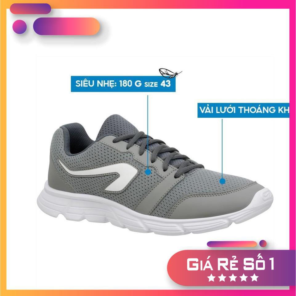 Giày Chạy Bộ Thể Thao Nam KALENJI Run One Siêu Nhẹ - Xám Sale 11 < : :
