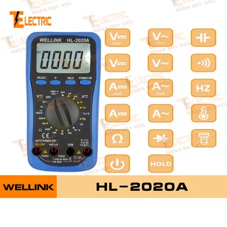 WELLINK HL 2020A Đồng Hồ Đo Điện Tử Vạn Năng VOM Đo Tần Số Đo Tụ HL 2020A