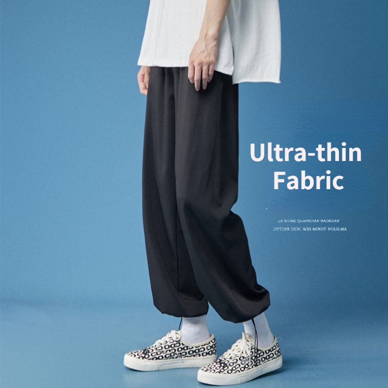 Quần Lửng Ống Rộng Bằng Lụa Mát Thời Trang Mùa Hè Dành Cho Nam